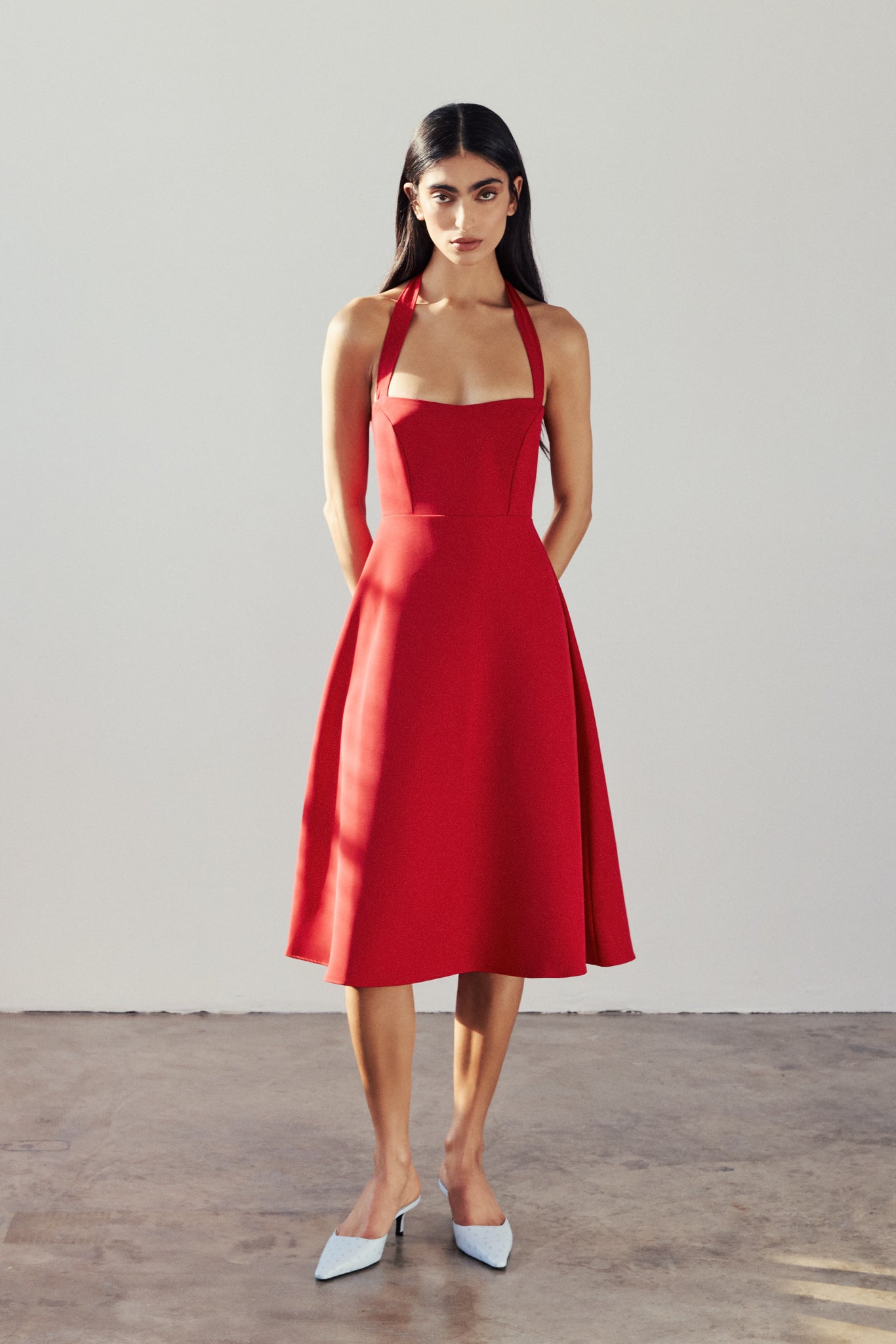strapless open back dress Valentina Dress in Red | Cocktail Dress