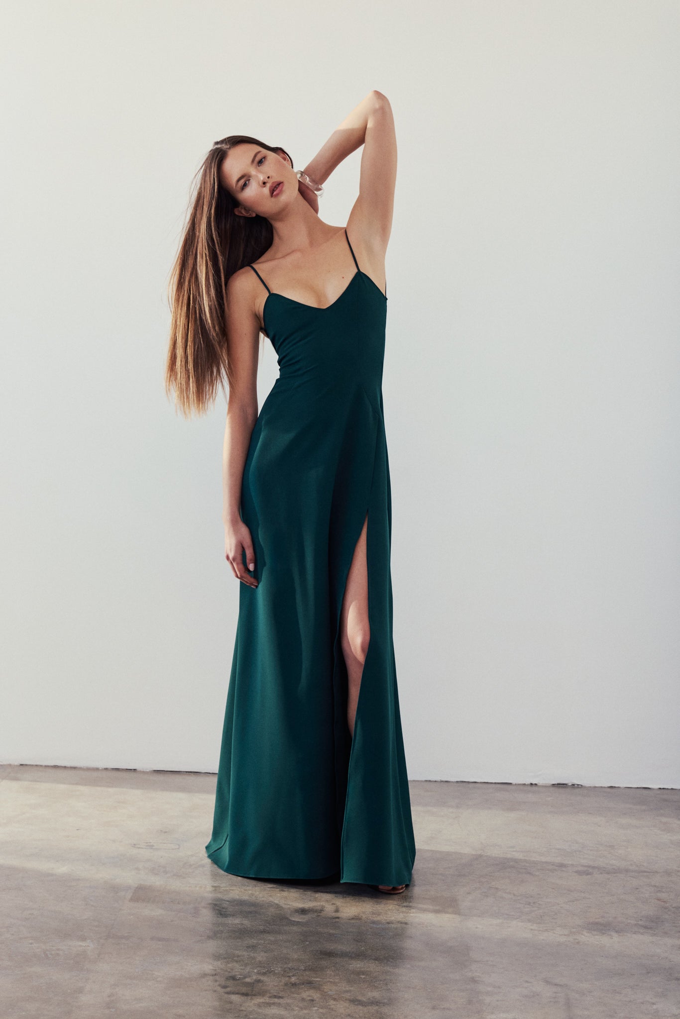 green silk dress atonement Vivian Gown in Hunter Green | Bridesmaid Gown