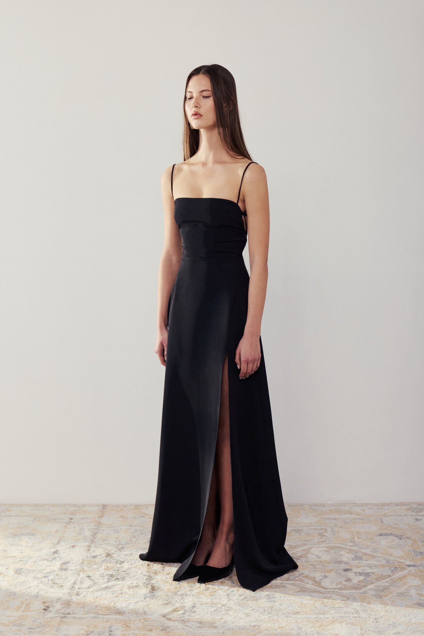 isabella prom dress Isabella Gown Black sequin dress with a low back