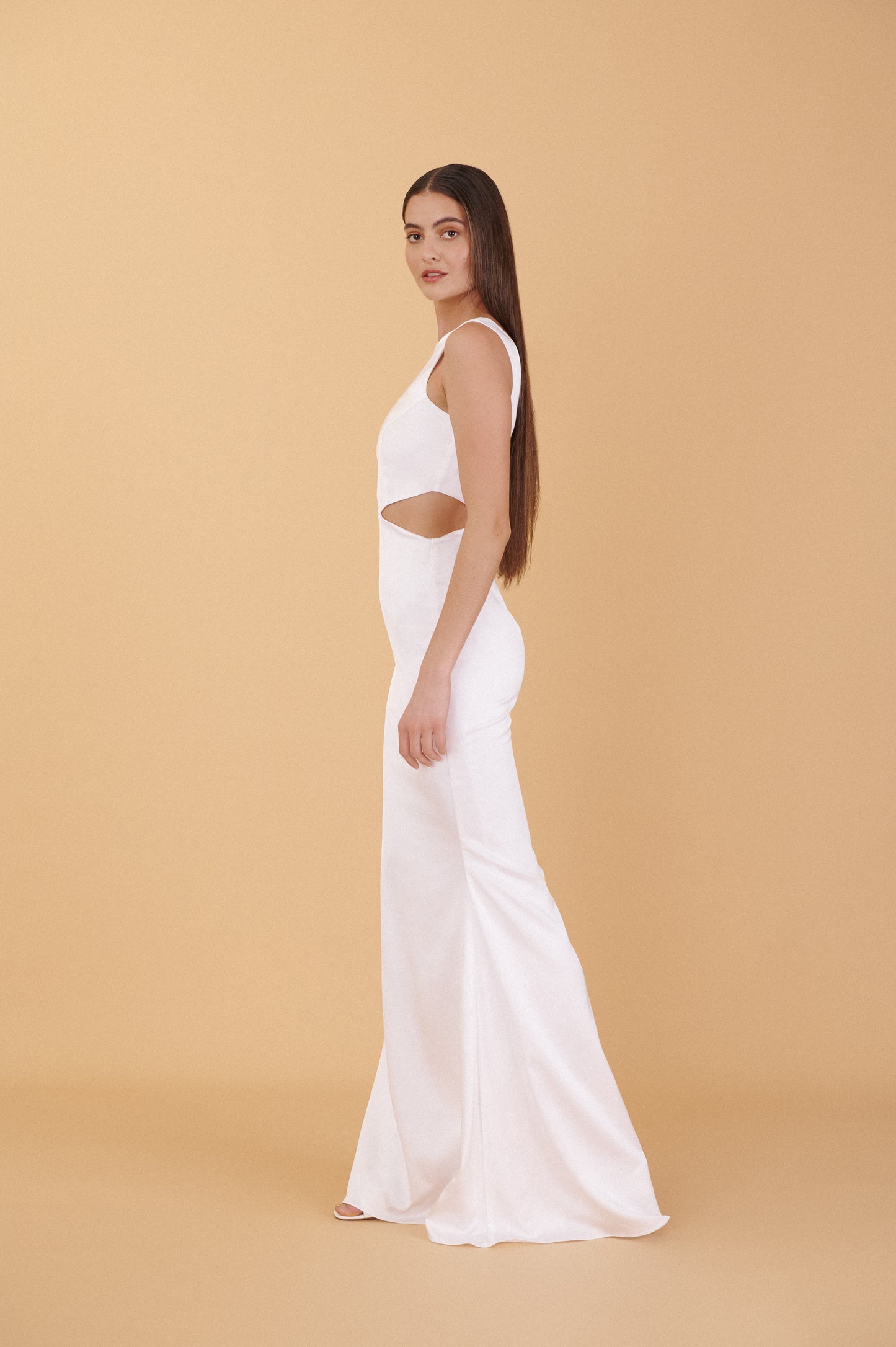 Power Gown - White Satin