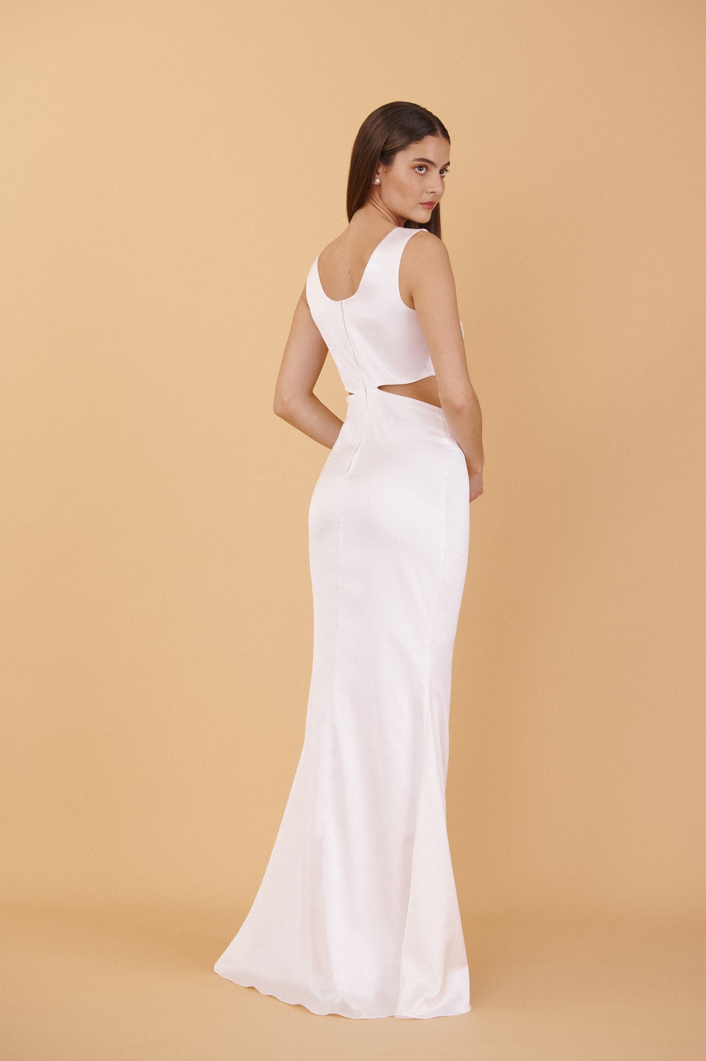 Power Gown - White Satin