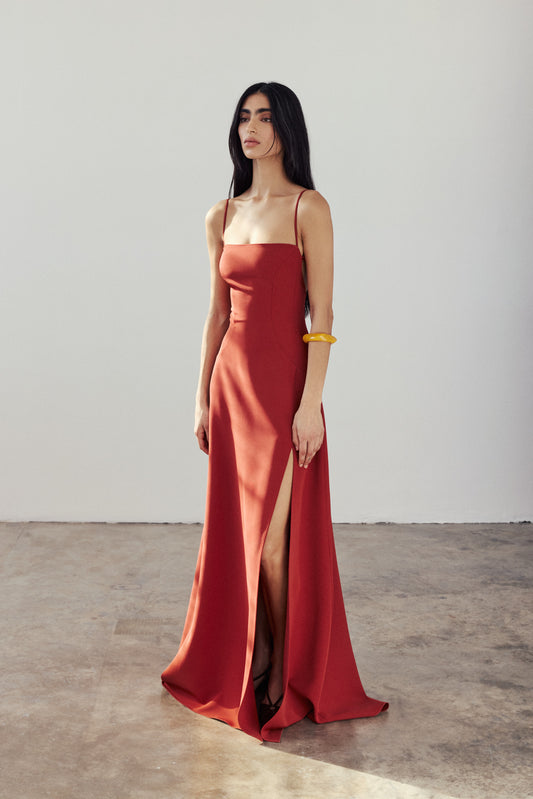 Isabella Gown - Terracotta