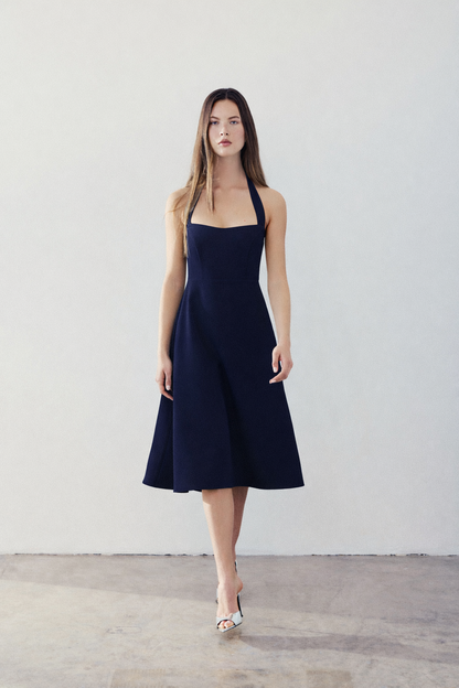 Valentina Dress - Navy