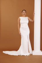 Load image into Gallery viewer, Kourtney Bridal Gown - White Satin
