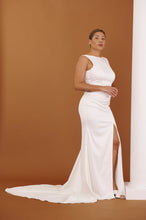 Load image into Gallery viewer, Kourtney Bridal Gown - White Satin
