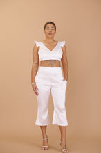 Load image into Gallery viewer, Katy Top + Culotte Set - White Satin
