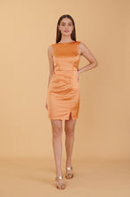 Load image into Gallery viewer, Rachel Mini Dress - Clementine Satin
