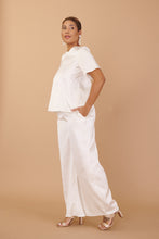 Load image into Gallery viewer, Clara Top + Pants Set - White Satin
