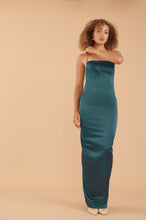 Load image into Gallery viewer, Arianna Gown - Emerald Satin
