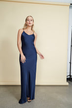 Load image into Gallery viewer, Jude Gown - Navy Satin
