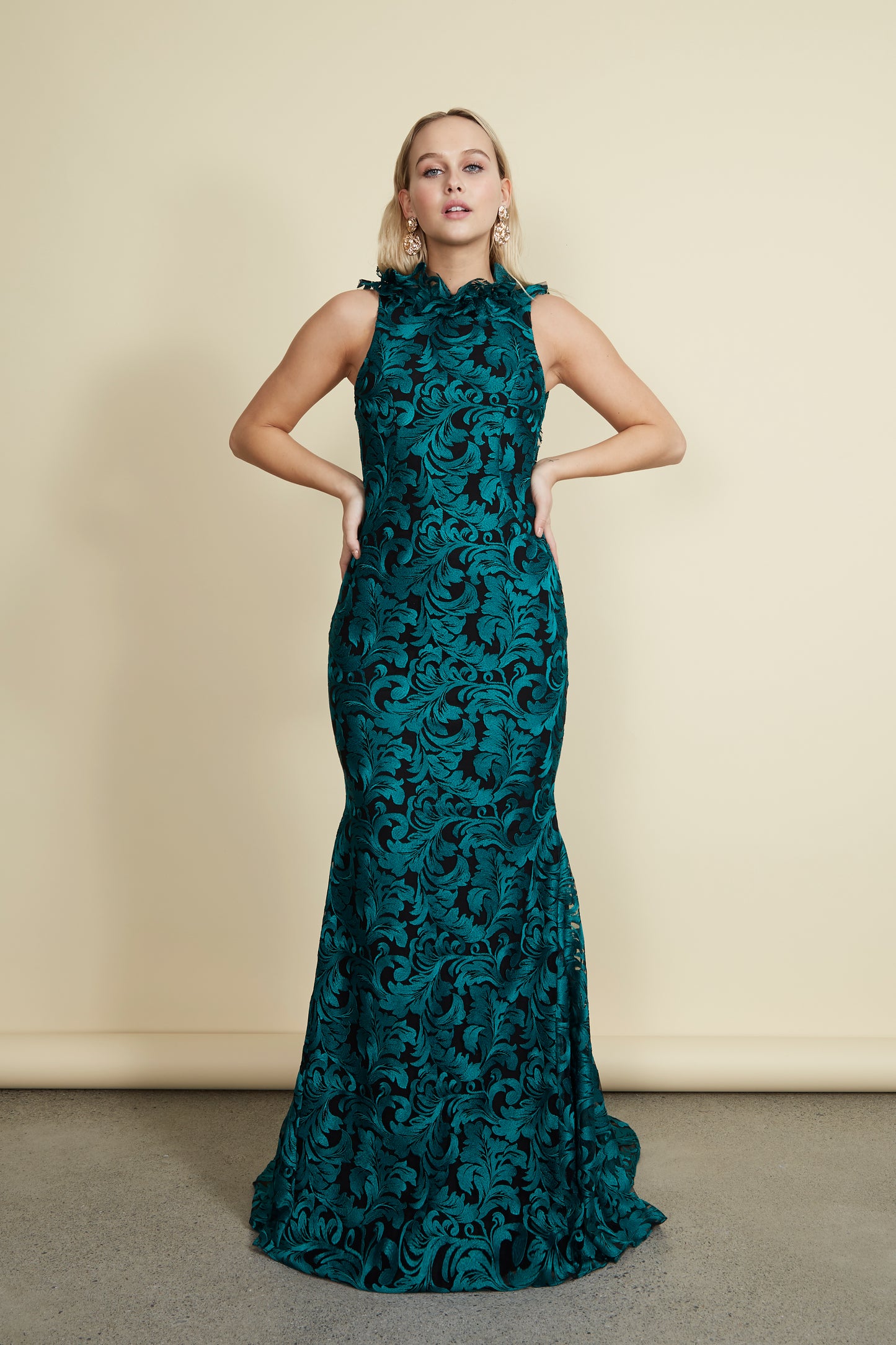 Ivy Gown - Green/Black