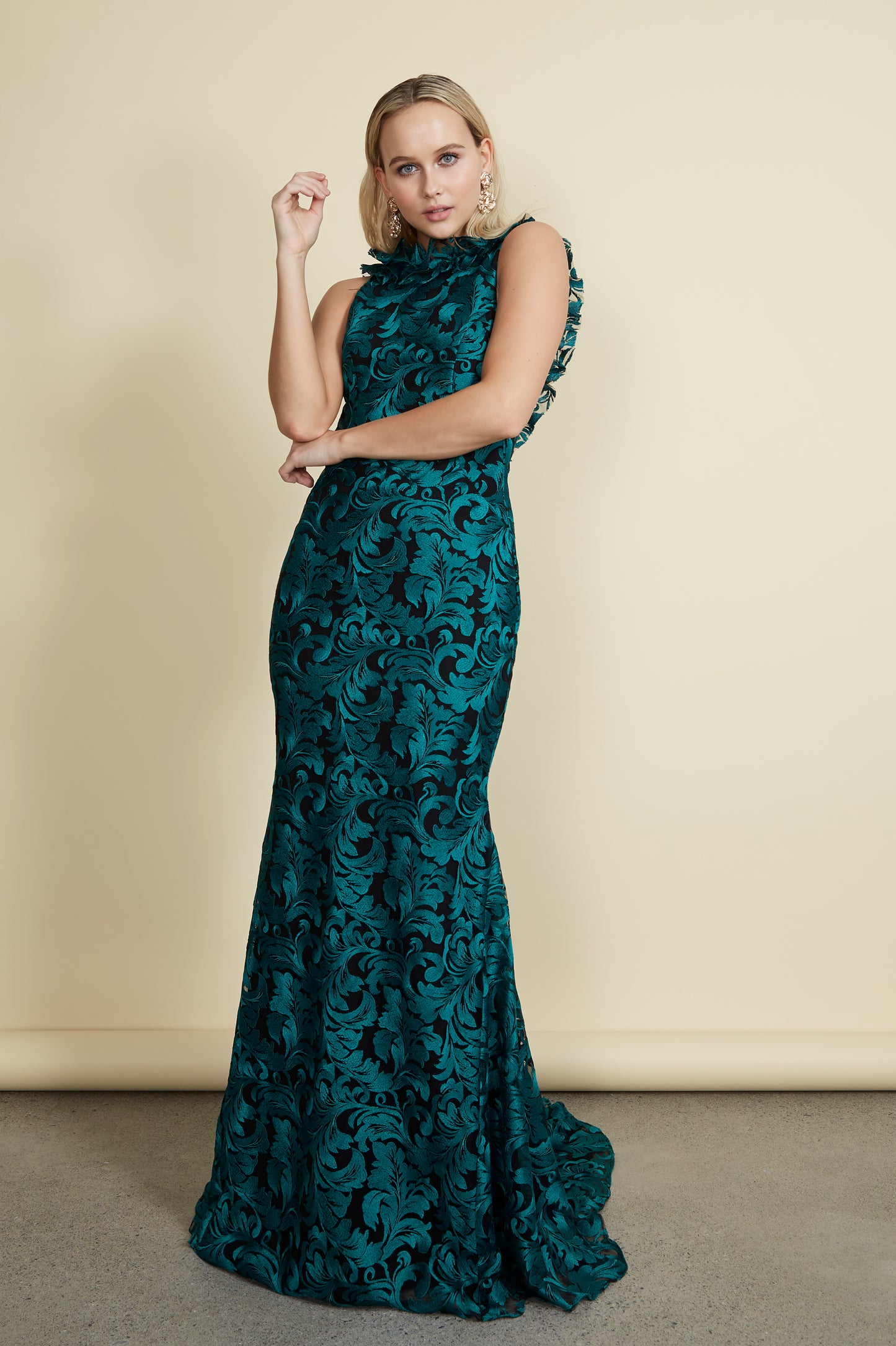 Ivy Gown - Green/Black