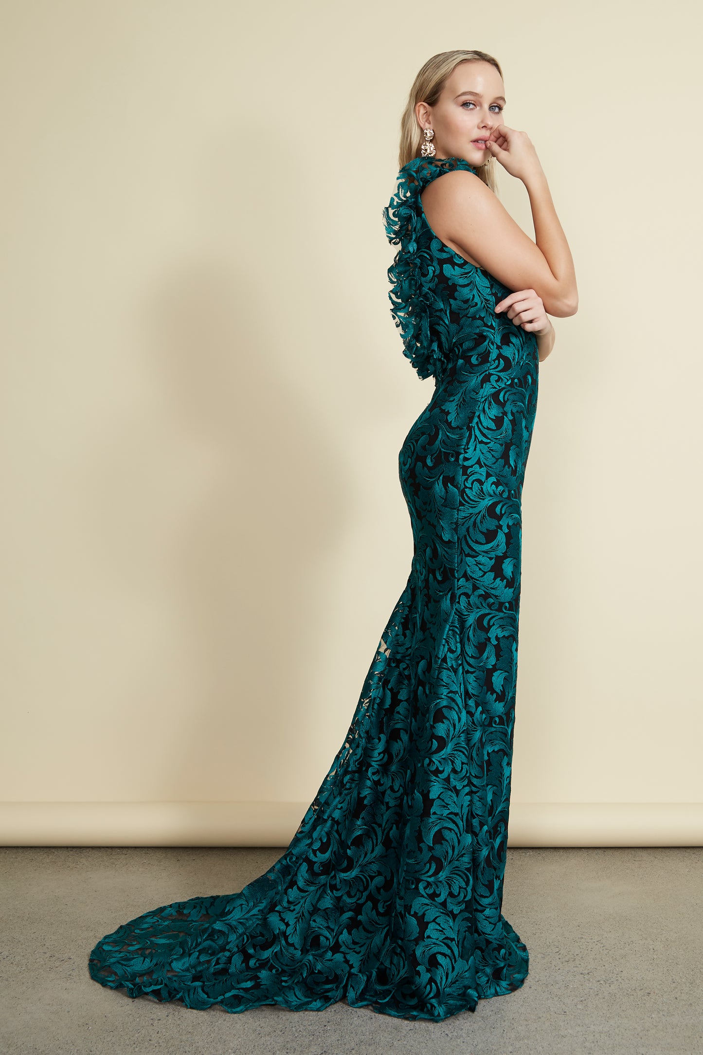 Ivy Gown - Green/Black