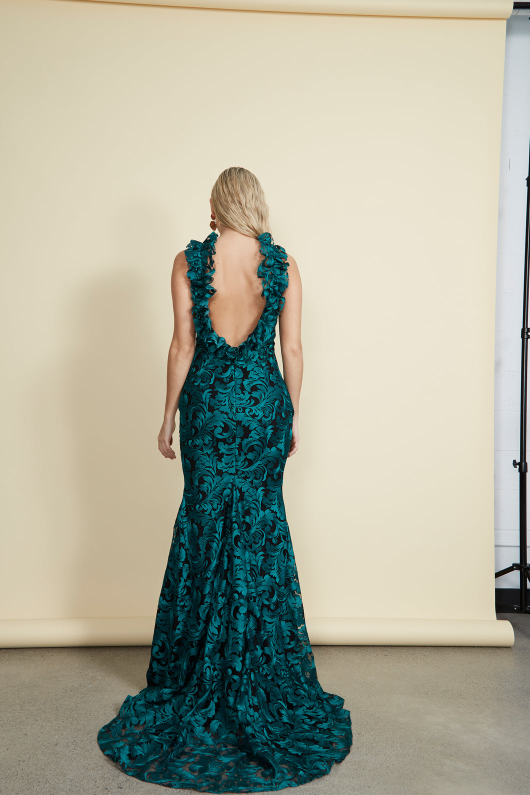 Ivy Gown - Green/Black