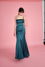 Load image into Gallery viewer, Naomi Gown - Hunter Green Satin
