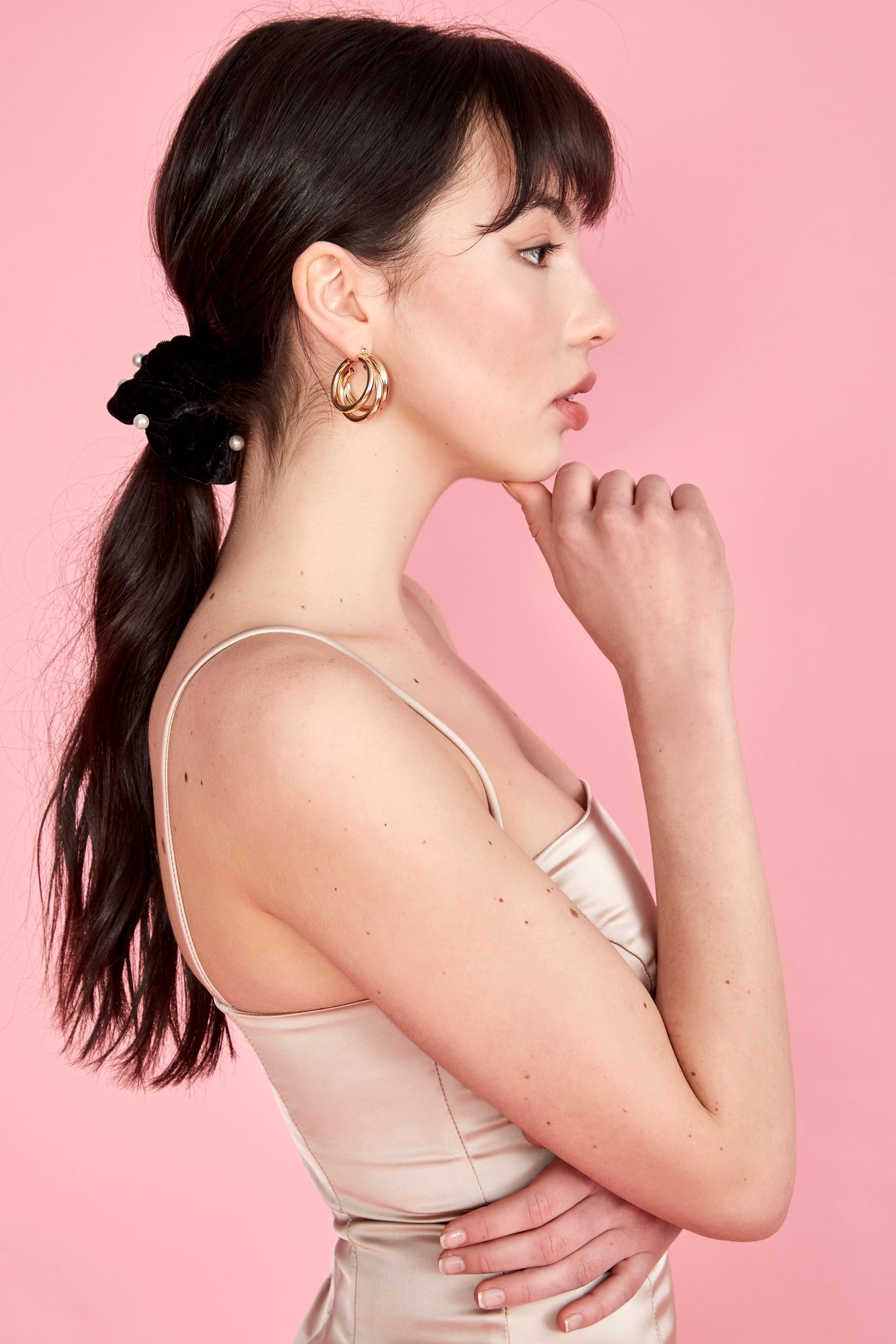 Naomi Gown - Nude Satin