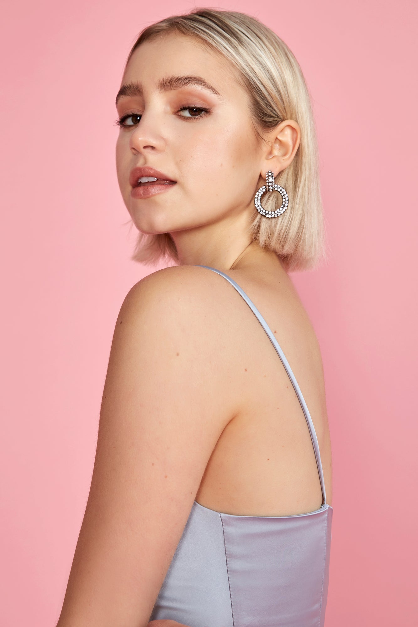Naomi Gown - Powder Blue Satin