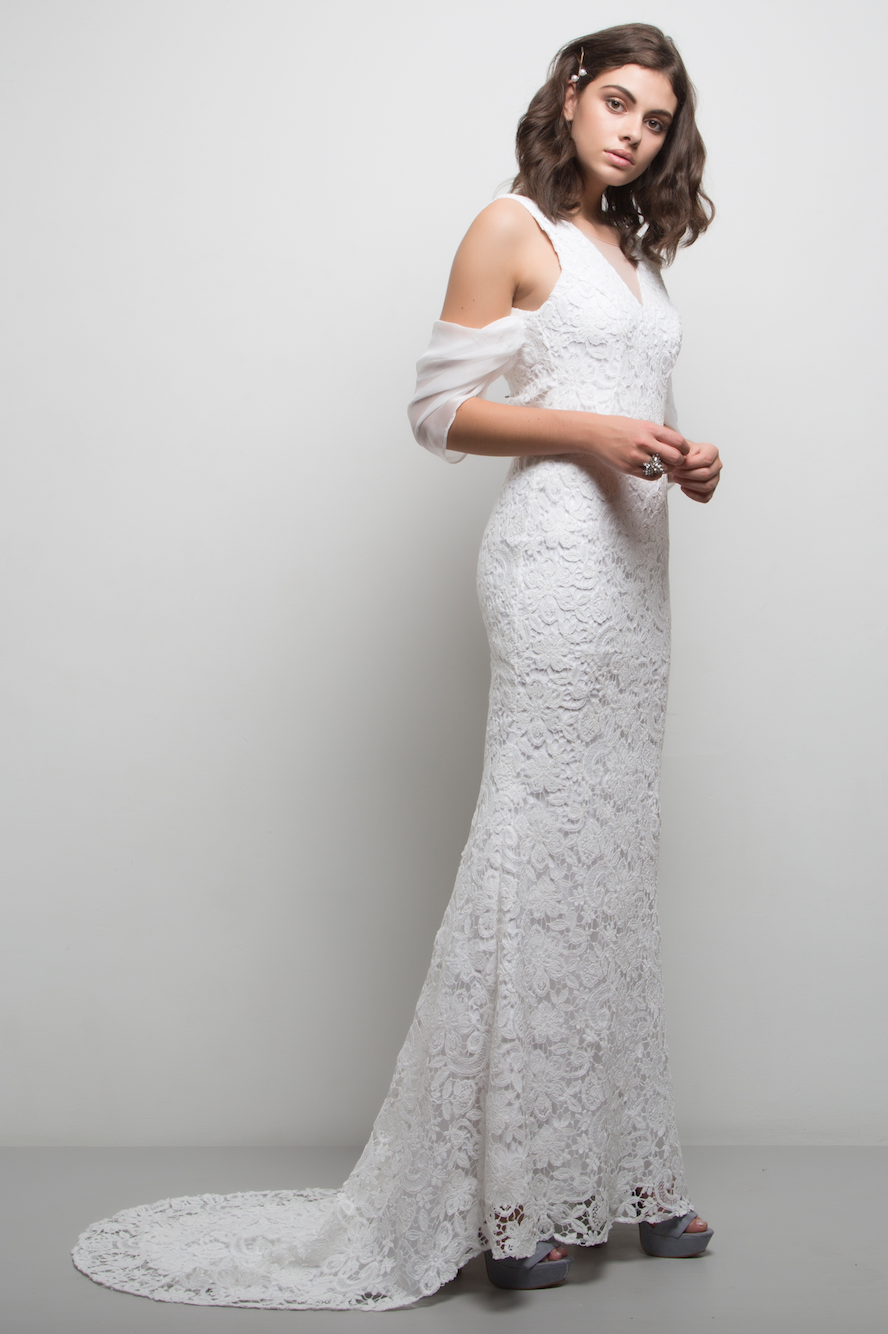 Harper Gown - White Lace